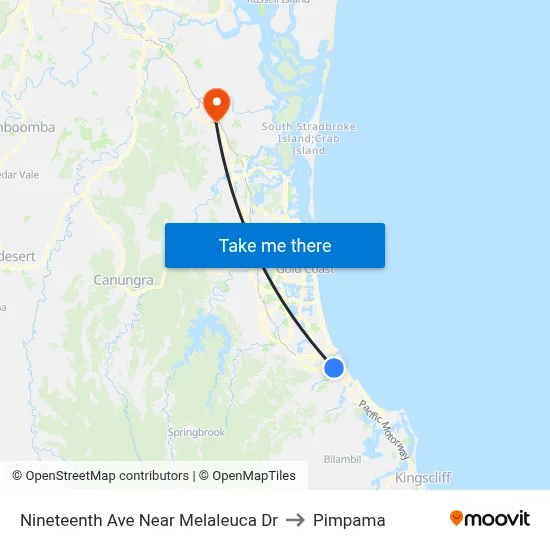 Nineteenth Ave Near Melaleuca Dr to Pimpama map