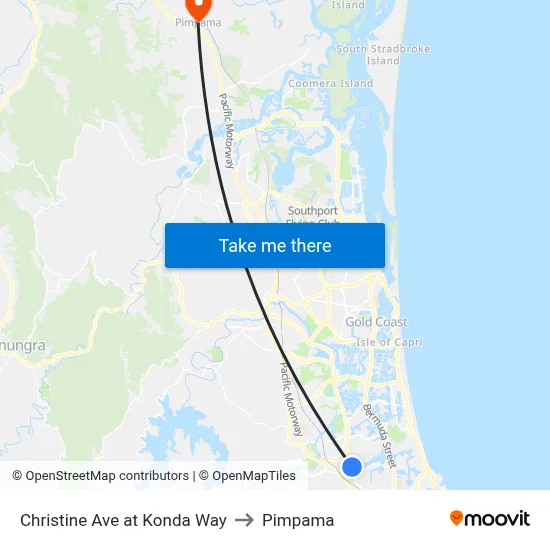 Christine Ave at Konda Way to Pimpama map