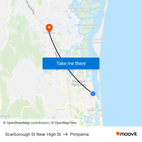 Scarborough St Near High St to Pimpama map
