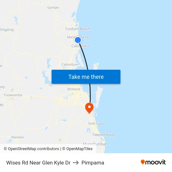 Wises Rd Near Glen Kyle Dr to Pimpama map