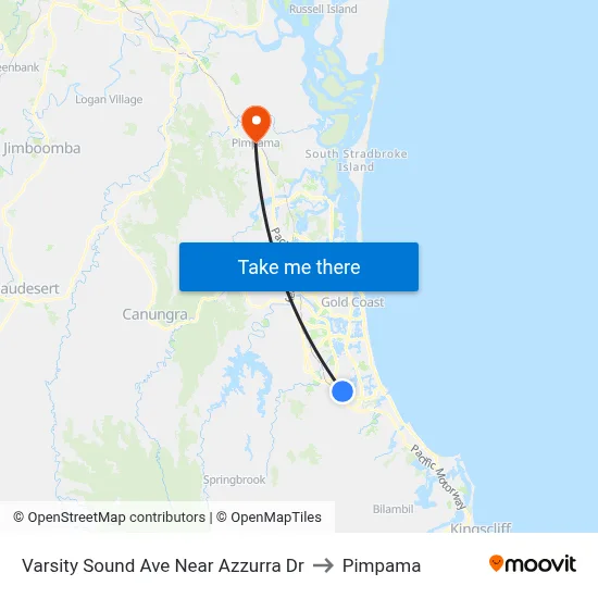 Varsity Sound Ave Near Azzurra Dr to Pimpama map