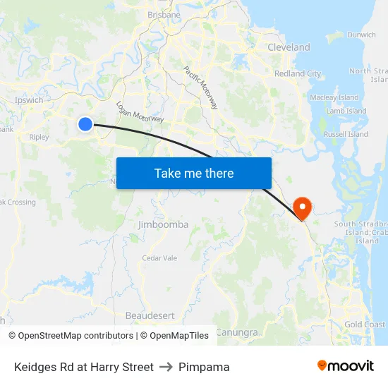 Keidges Rd at Harry Street to Pimpama map