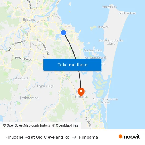 Finucane Rd at Old Cleveland Rd to Pimpama map