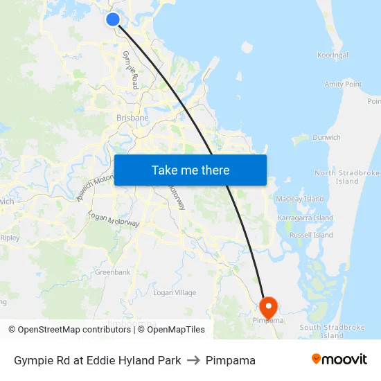 Gympie Rd at Eddie Hyland Park to Pimpama map