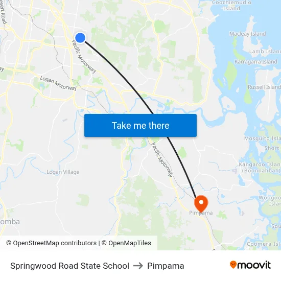Springwood Road State School to Pimpama map