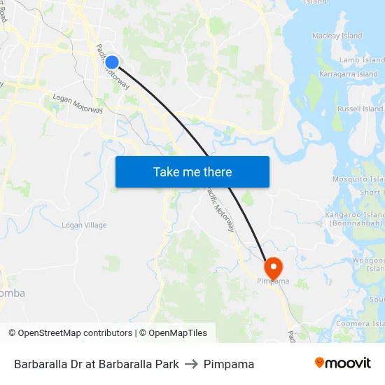 Barbaralla Dr at Barbaralla Park to Pimpama map