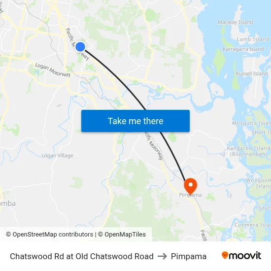 Chatswood Rd at Old Chatswood Road to Pimpama map