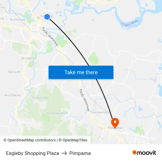 Eagleby Shopping Plaza to Pimpama map