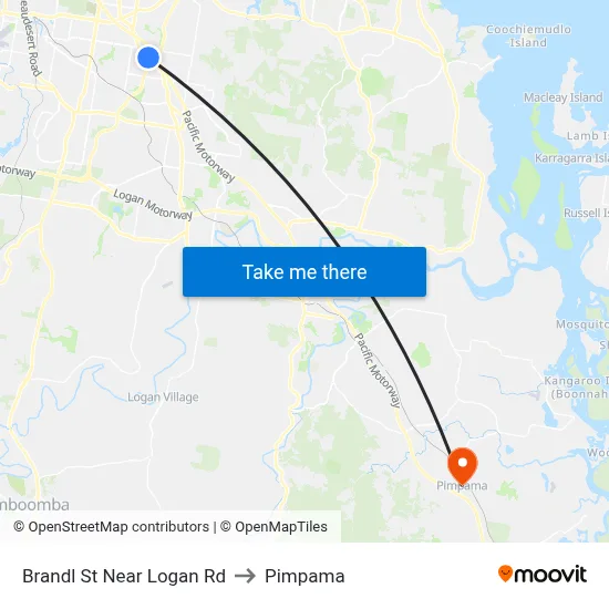 Brandl St Near Logan Rd to Pimpama map