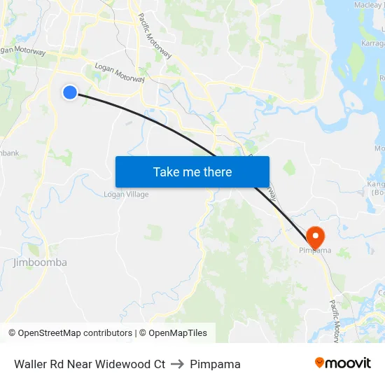 Waller Rd Near Widewood Ct to Pimpama map