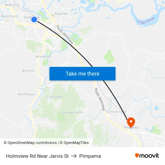 Holmview Rd Near Jarvis St to Pimpama map