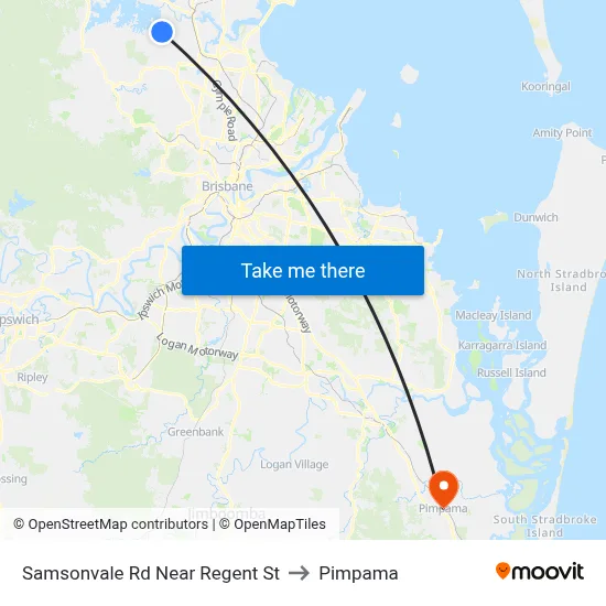 Samsonvale Rd Near Regent St to Pimpama map