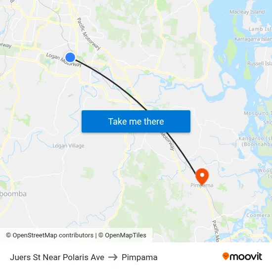 Juers St Near Polaris Ave to Pimpama map