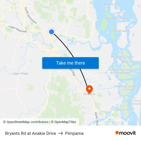 Bryants Rd at Anakie Drive to Pimpama map