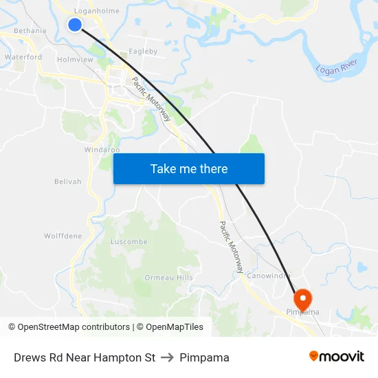 Drews Rd Near Hampton St to Pimpama map
