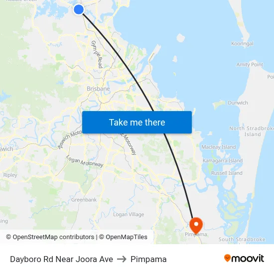 Dayboro Rd Near Joora Ave to Pimpama map