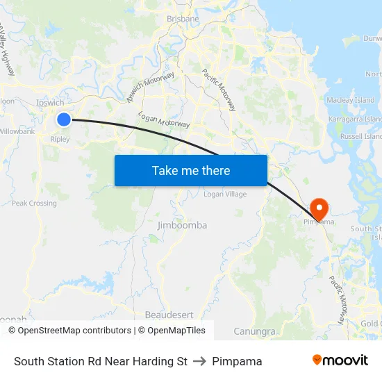 South Station Rd Near Harding St to Pimpama map