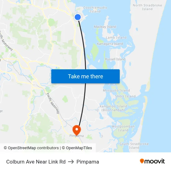 Colburn Ave Near Link Rd to Pimpama map