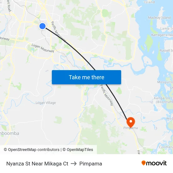 Nyanza St Near Mikaga Ct to Pimpama map