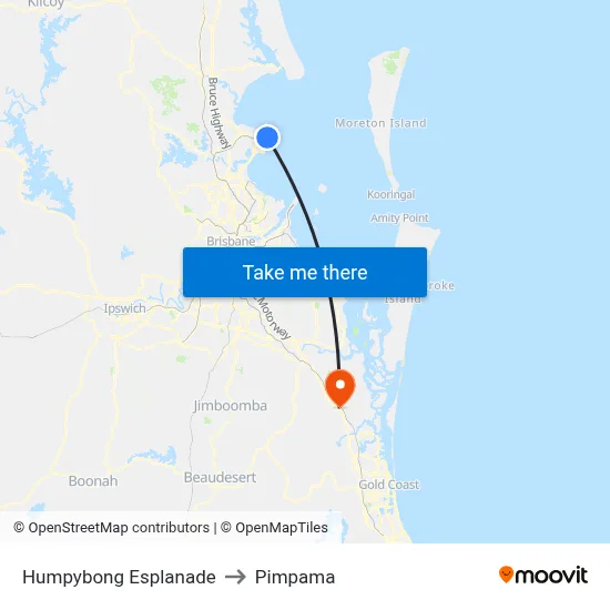 Humpybong Esplanade to Pimpama map