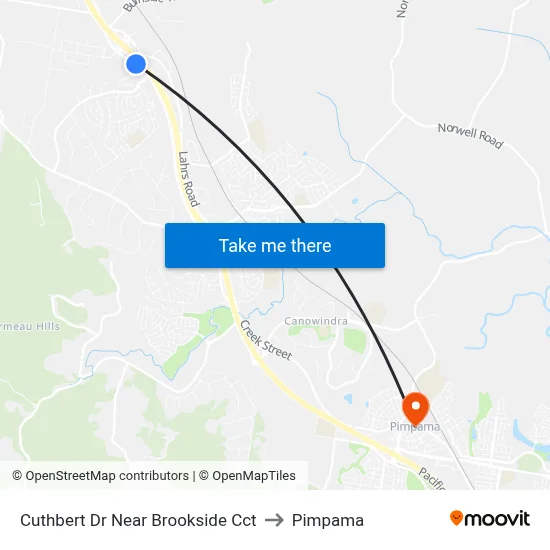 Cuthbert Dr Near Brookside Cct to Pimpama map