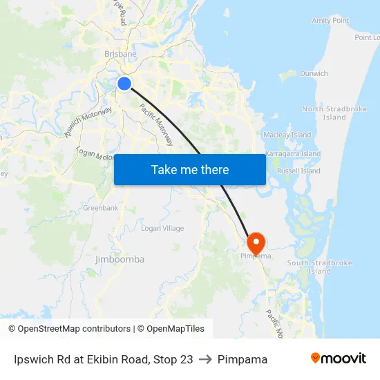 Ipswich Rd at Ekibin Road, Stop 23 to Pimpama map