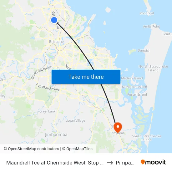 Maundrell Tce at Chermside West, Stop 48 to Pimpama map