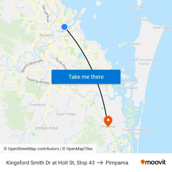 Kingsford Smith Dr at Holt St, Stop 43 to Pimpama map