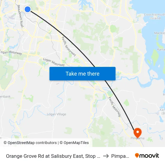 Orange Grove Rd at Salisbury East, Stop 51 to Pimpama map