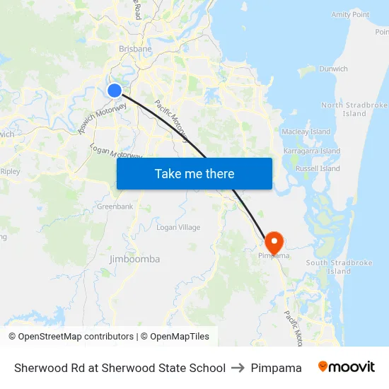 Sherwood Rd at Sherwood State School to Pimpama map