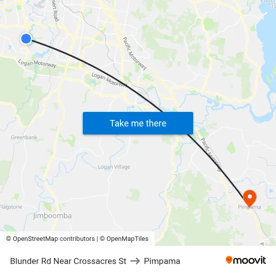 Blunder Rd Near Crossacres St to Pimpama map