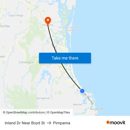Inland Dr Near Boyd St to Pimpama map