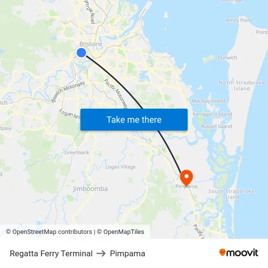 Regatta Ferry Terminal to Pimpama map
