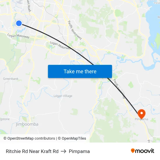 Ritchie Rd Near Kraft Rd to Pimpama map