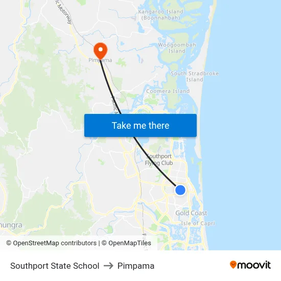 Southport State School to Pimpama map