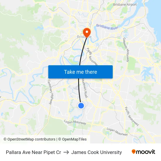 Pallara Ave Near Pipet Cr to James Cook University map