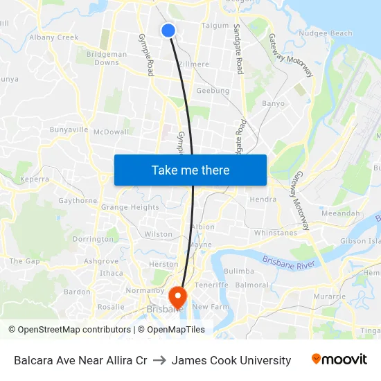 Balcara Ave Near Allira Cr to James Cook University map