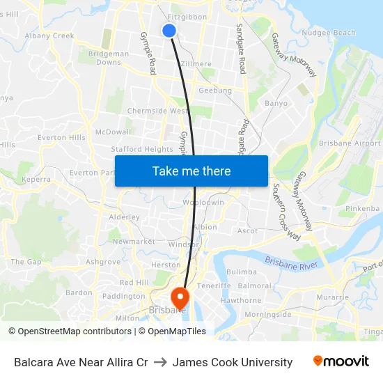 Balcara Ave Near Allira Cr to James Cook University map