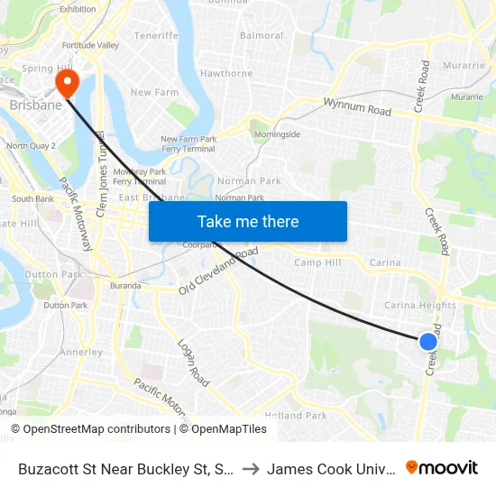 Buzacott St Near Buckley St, Stop 48a to James Cook University map