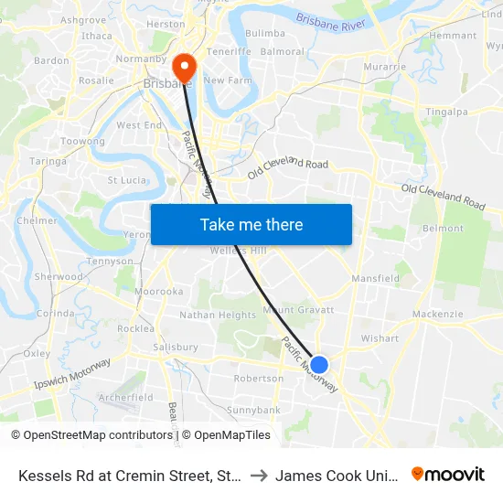 Kessels Rd at Cremin Street, Stop 60/45 to James Cook University map