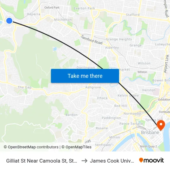 Gilliat St Near Camoola St, Stop 36b to James Cook University map