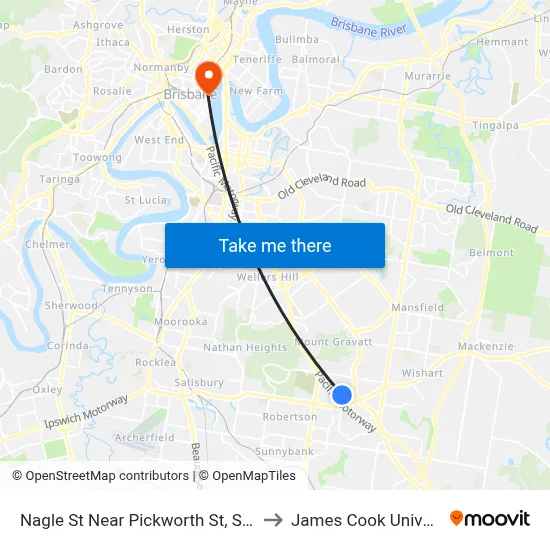 Nagle St Near Pickworth St, Stop 79 to James Cook University map