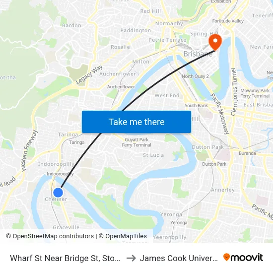 Wharf St Near Bridge St, Stop 52 to James Cook University map