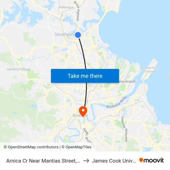 Arnica Cr Near Mantias Street, Stop 56 to James Cook University map
