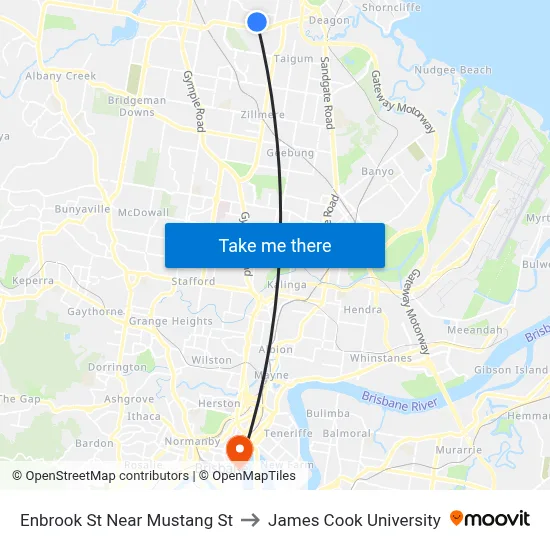Enbrook St Near Mustang St to James Cook University map