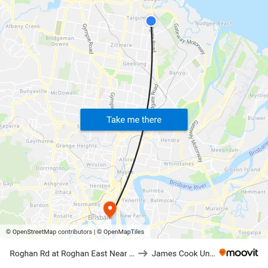 Roghan Rd at Roghan East Near Sovereign Pl to James Cook University map