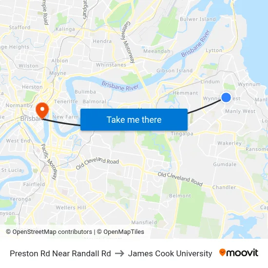 Preston Rd Near Randall Rd to James Cook University map