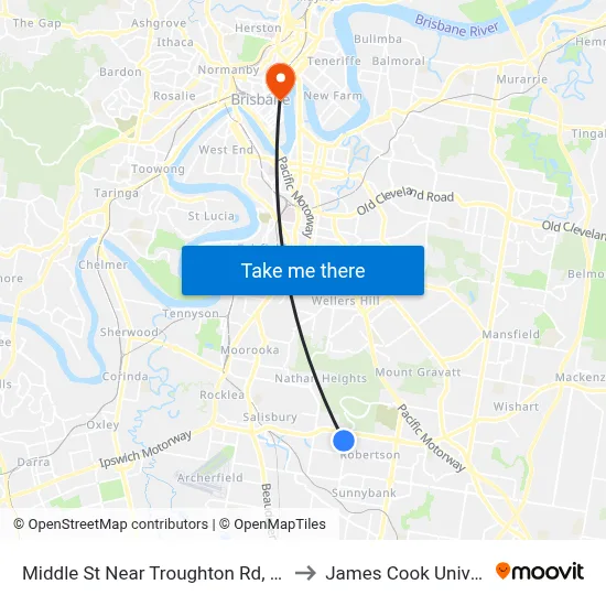 Middle St Near Troughton Rd, Stop 53 to James Cook University map