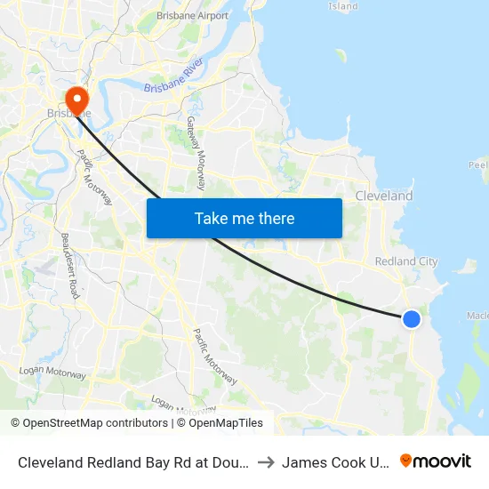 Cleveland Redland Bay Rd at Double Jump Road to James Cook University map
