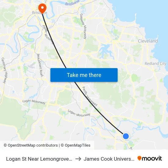 Logan St Near Lemongrove St to James Cook University map